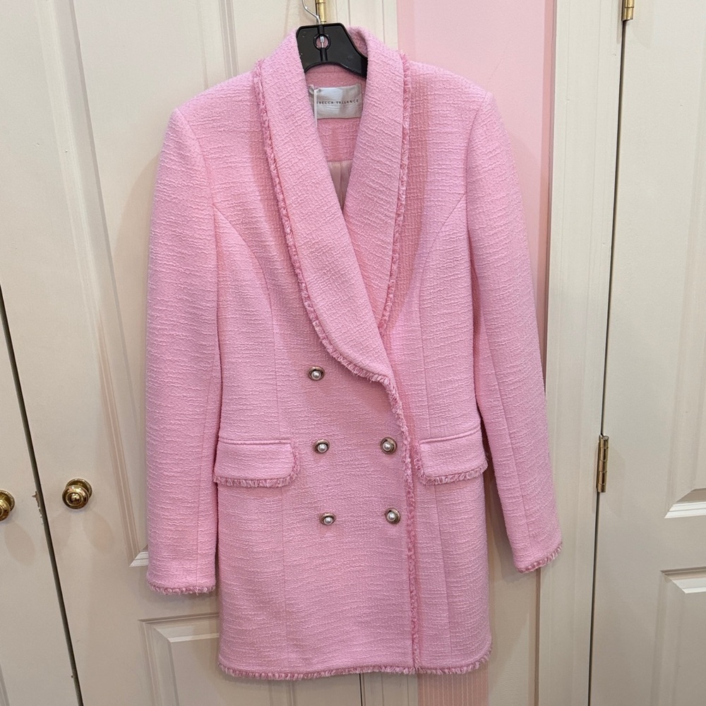 Rebecca Vallance Pink Double-Breasted Blazer